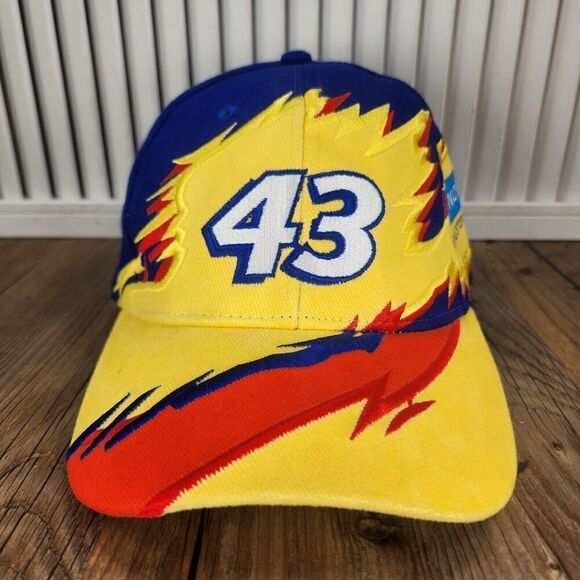 NASCAR Richard Petty #43 Hat Cap Strap Back Yellow Colorful Racing Norton Sports - Picture 2 of 10